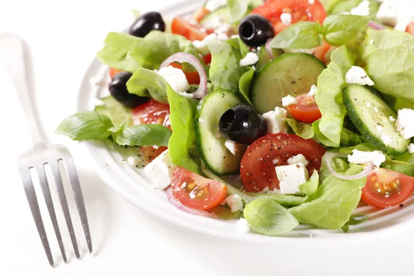 Vegetable Salad White Background — Stock Photo, Image