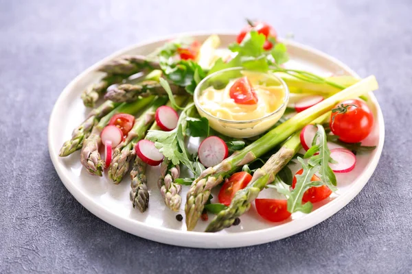 Asparagus Salad Dipping Sauce — Stock Photo, Image