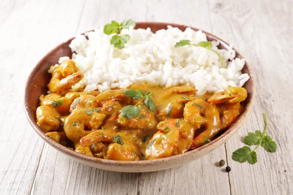Grilled Shimp Cream Curry — Stock Photo, Image