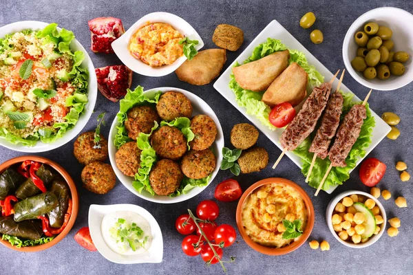 Assorted Middle Eastern Arabic Dishes — Stock Photo, Image