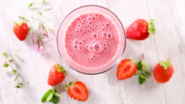 Fraise Smoothie Jus Fruits Baie — Photo