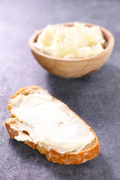 Bread Fresh Cream Cheese — Stock Photo, Image