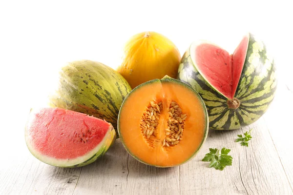 Melone Fresco Anguria Vari — Foto Stock