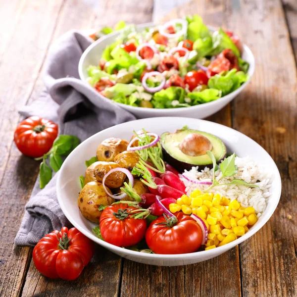 Sebze Salatası Çeşitleri Buda Kasesi — Stok fotoğraf