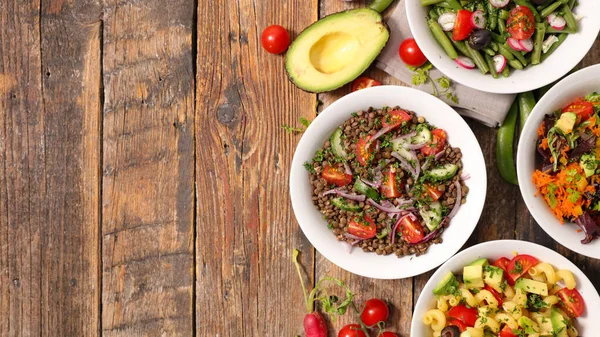 Surtido Ensalada Vegetariana Tazón —  Fotos de Stock