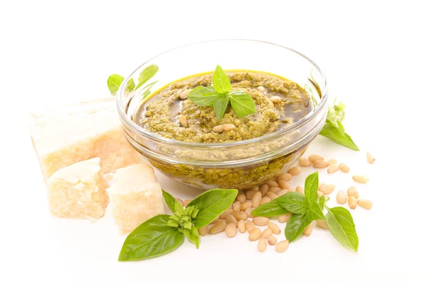 Pesto Sauce Ingredient Isolated White Background — Stock Photo, Image