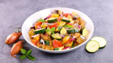 Masada ratatouille, yemek arkaplanı.