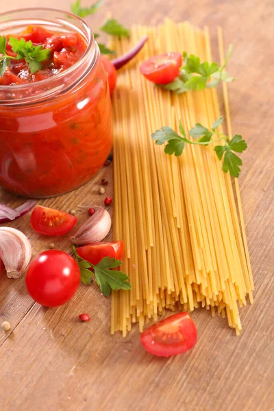 Esparguete Molho Tomate Salsa — Fotografia de Stock