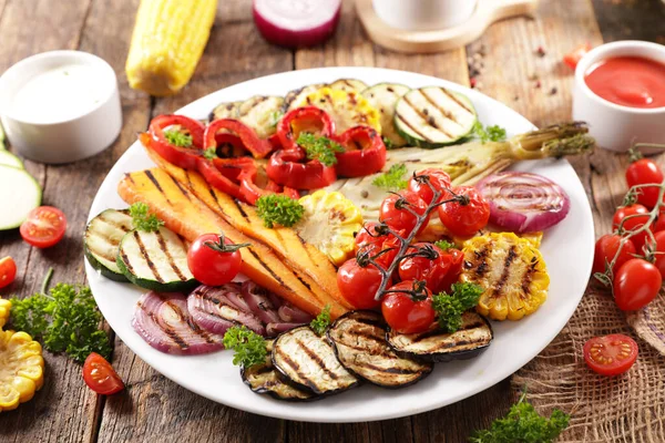 Barbecue Vegetariano Salsa Immersione — Foto Stock