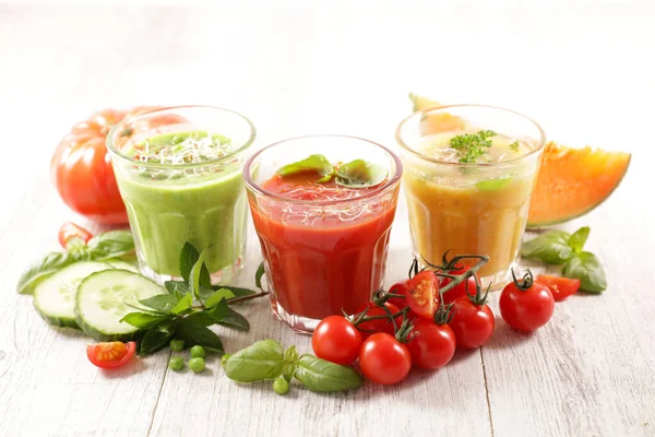 Glasses Fresh Vegetable Juice — Stock Photo, Image