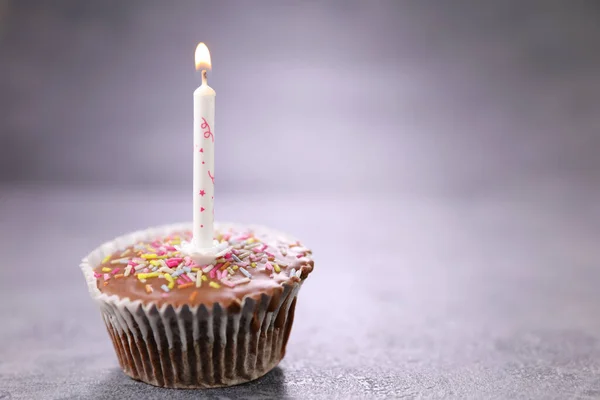 Cupcake Candle Cupcake Birthday — Stock Photo, Image