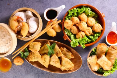 Asya gıda seçimi - üst görünüm