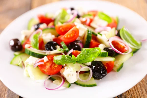 Ensalada Griega Con Queso Feta —  Fotos de Stock