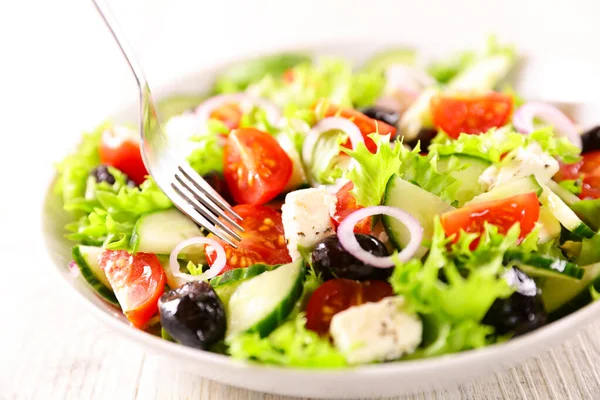 Ensalada Verduras Frescas Mezcladas Tazón —  Fotos de Stock