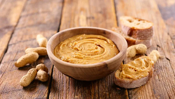 Bowl Delicious Peanut Butter — Stock Photo, Image