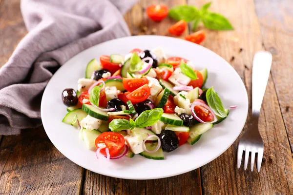 Fresh Vegetable Salad Plate — Stock Photo, Image