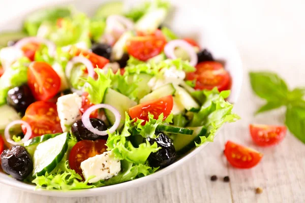 Insalata Verdure Fresche Miste Ciotola — Foto Stock