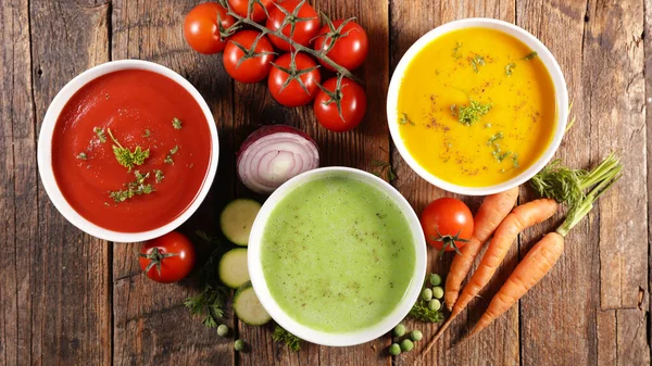 Set Vegetable Soup Bowl — Stock Photo, Image