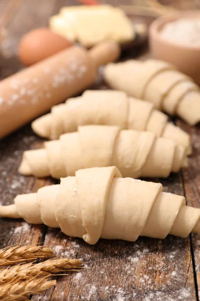 Masa Cruda Para Croissant Francés — Foto de Stock