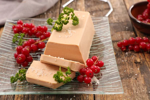 Foie Gras Und Rote Johannisbeere — Stockfoto