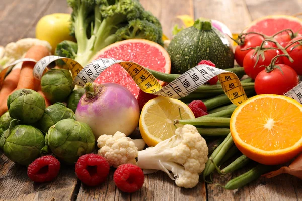 Φρούτα Και Λαχανικά Υγιεινά Τρόφιμα — Φωτογραφία Αρχείου
