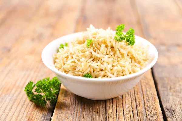 一碗米饭和香草 — 图库照片