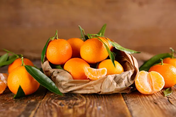Clementine Mandarinka Ovoce Listy — Stock fotografie