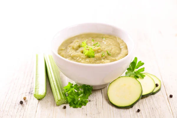 Gourmet Zucchini Soup Bowl — Stock Photo, Image