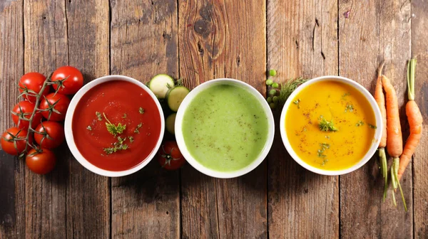Conjunto Sopa Verduras Ingredientes — Foto de Stock