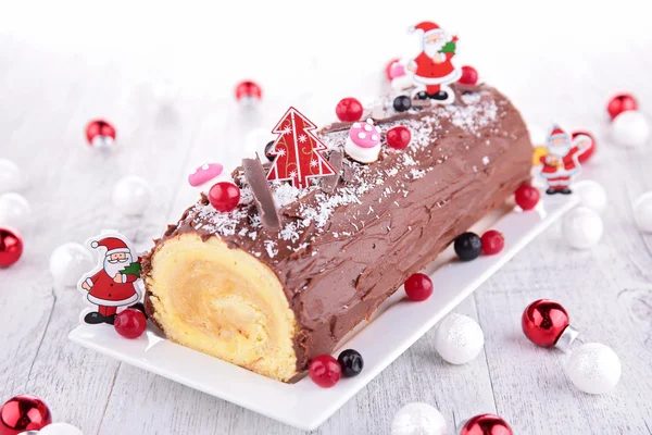 Yule log — Stock Photo, Image