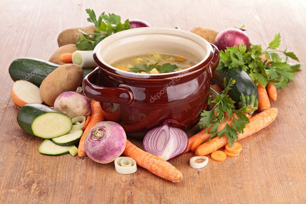 Vegetable soup — Stock Photo © studioM #52665245