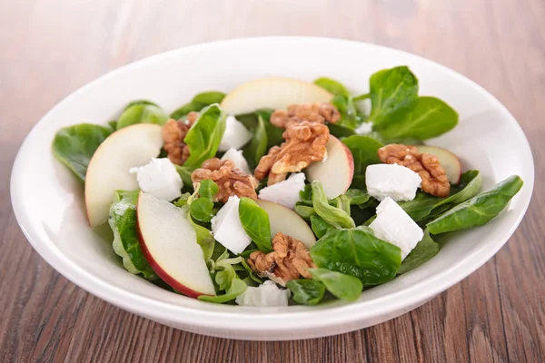 Autumn salad with apple, cheese and walnut — Stock Photo, Image