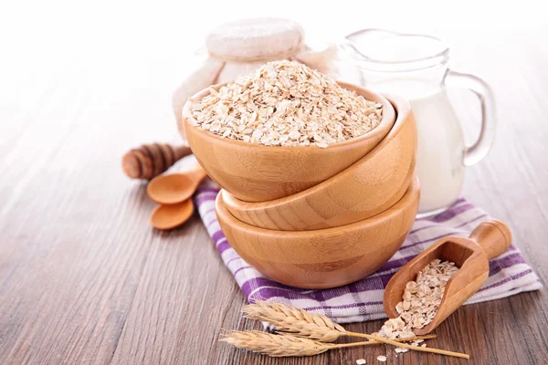 Copo de avena, tazón de cereales — Foto de Stock