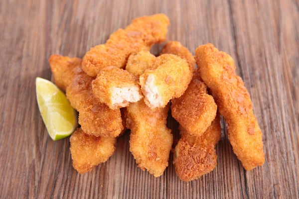 Fried chicken nuggets — Stock Photo, Image