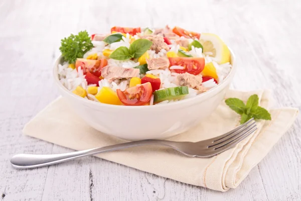 Rice and vegetables — Stock Photo, Image