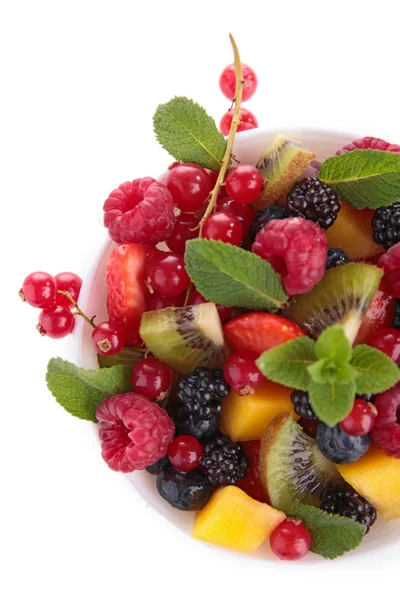 Salada de frutas frescas saborosas — Fotografia de Stock