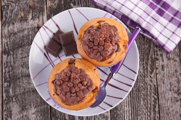 Muffins con chocolate — Foto de Stock