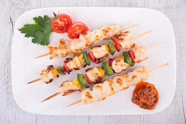 Chicken barbecue kebab — Stock Photo, Image