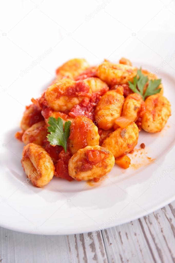 Gnocchi with sauce