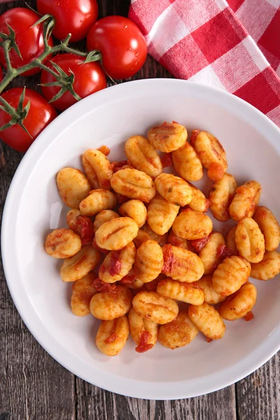 Gnocchi paradicsomos mártással — Stock Fotó