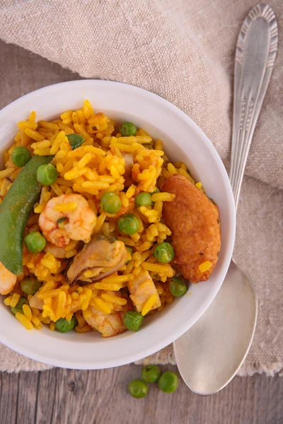 Paella in bowl — Stock Photo, Image