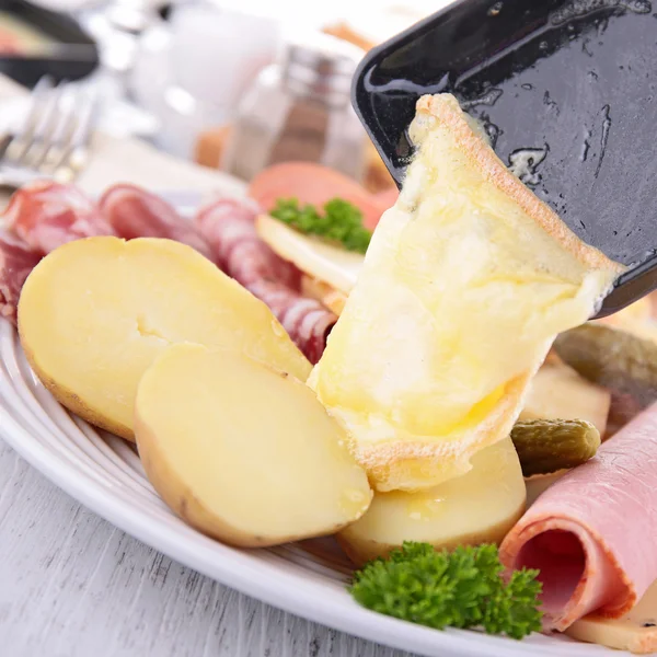 Raclette, fondue — Zdjęcie stockowe