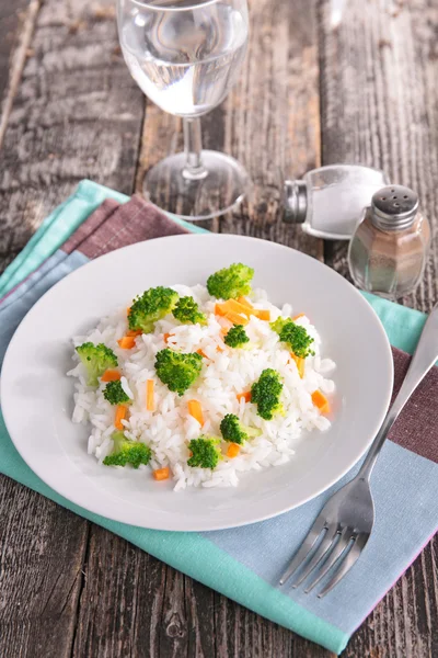 Ris och broccoli — Stockfoto