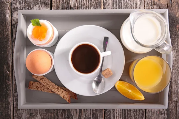 Traditional breakfast with coffee — Stock Photo, Image