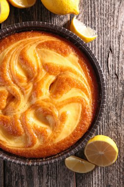 Limonlu kek yakın çekim