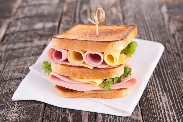 Смачний бутерброд крупним планом — стокове фото