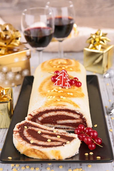 Bolo de Natal decorado — Fotografia de Stock