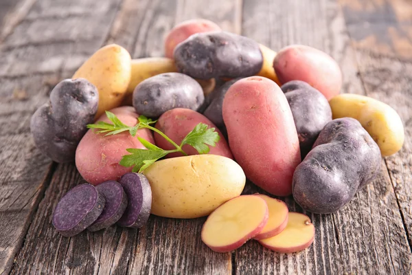 Raw multicolored potato — Stock Photo, Image