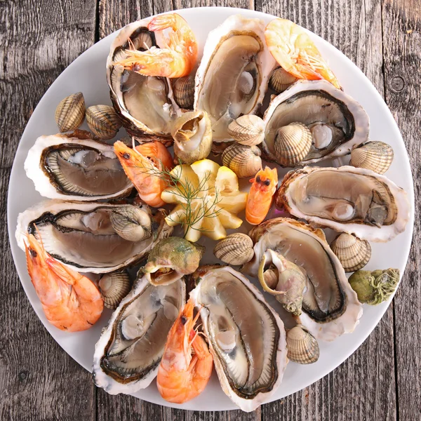 Close up of seafood platter — Stock Photo, Image