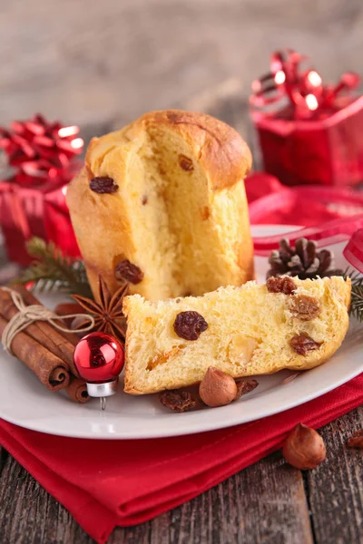 Ciasto smaczne panettone — Zdjęcie stockowe